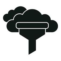 Wolke Daten Trichter Symbol einfach Vektor. Arbeit Idee vektor