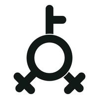 mänsklig kön identitet ikon enkel vektor. trans Stöd vektor