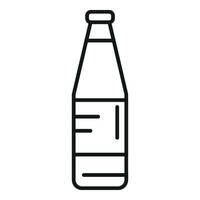 soda dryck flaska ikon översikt vektor. försäljning maskin vektor