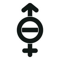 trans Hetero Zeichen Symbol einfach Vektor. Geschlecht Identität vektor
