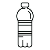 Wasser Flasche Symbol Gliederung Vektor. Snack Essen Getränk vektor