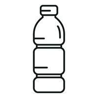 Wasser Flasche Mineral trinken Symbol Gliederung Vektor. Verkauf Maschine vektor