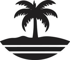 ai genererad kokos träd eller hav logotyp i de begrepp av turism i årgång stil vektor