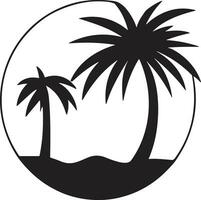 ai generiert Kokosnuss Baum oder Meer Logo im das Konzept von Tourismus im Jahrgang Stil vektor