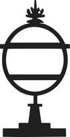 ai generiert japanisch Tor Logo oder Chinesisch Laterne im Jahrgang Stil vektor