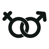 Geschlecht Stolz Identität Symbol einfach Vektor. Unterstützung Bewegung vektor