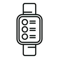 Sport Smartwatch Symbol Gliederung Vektor. Digital Sport Gerät vektor