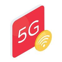 Prämie herunterladen Symbol von 5g Netzwerk vektor