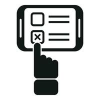 Tabelle Polling Stand Symbol einfach Vektor. Demokratie Wahl vektor