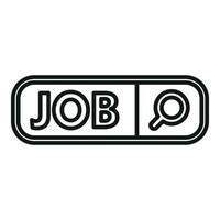 Job Suche online Symbol Gliederung Vektor. Mappe Werdegang vektor