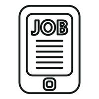 Tablette suchen Job Symbol Gliederung Vektor. Werdegang Glas vektor