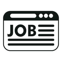 Job Suche online Symbol einfach Vektor. finden Neuling Mappe vektor