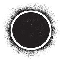 voll Mond Schablone Graffiti gezeichnet mit schwarz sprühen Farbe vektor