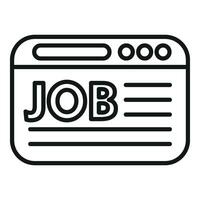 Job Suche online Symbol Gliederung Vektor. finden Neuling Mappe vektor