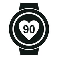 Smartwatch Herzklopfen Symbol einfach Vektor. Gesundheit Schmerzen Truhe vektor