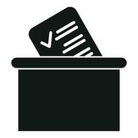 Abstimmung Papier Box Symbol einfach Vektor. Lautsprecher Bürger vektor