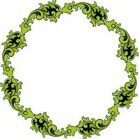 runden Ornament Rahmen zum Hochzeit vektor