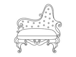 Sofa Linie Symbole. Möbel Design. Sammlung von Sofa Illustration. modern Möbel einstellen isoliert auf Weiß Hintergrund. vektor