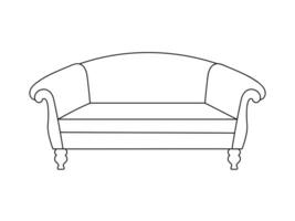 Sofa Linie Symbole. Möbel Design. Sammlung von Sofa Illustration. modern Möbel einstellen isoliert auf Weiß Hintergrund. vektor