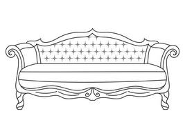 Sofa Linie Symbole. Möbel Design. Sammlung von Sofa Illustration. modern Möbel einstellen isoliert auf Weiß Hintergrund. vektor