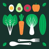 Nahrungsmittel mit Nutzen-Illustrationen der Gesundheit Nahrung vektor