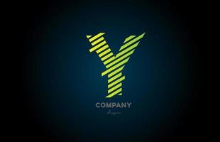 y grünes Alphabet Buchstaben Logo Icon Design für Unternehmen und Unternehmen vektor