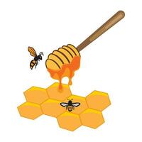 Honig Symbol Logo Vektor Design Vorlage