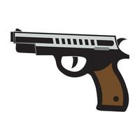 pistol ikon logotyp vektor design mall