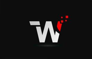 w-Brief-Logo-Symbol für Unternehmen und Unternehmen mit Punktdesign vektor