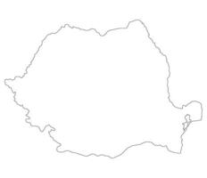 Rumänien Karte. Karte von Rumänien im Weiß Farbe vektor