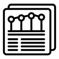 Daten Clever Finanzen Symbol Gliederung Vektor. Diagramm Stadt Zukunft vektor