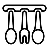 sauber Küche Werkzeuge Symbol Gliederung Vektor. Zimmer sauber Wohnung vektor