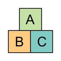 abc-kuber vektorikonen vektor