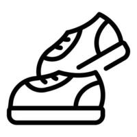 Kind Neu Schuhe Symbol Gliederung Vektor. Balance Gut vektor
