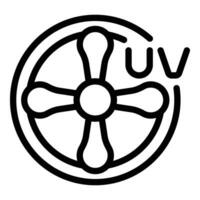 uv Ventilator Lampe Symbol Gliederung Vektor. Instrument Gerät vektor