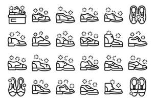 Oxford Schuhe Symbole einstellen Gliederung Vektor. formal Männer vektor