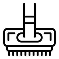 Bürste sauber Mopp Symbol Gliederung Vektor. Besen sauber vektor