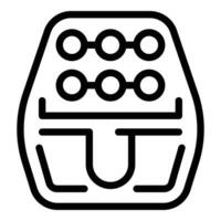 modern Luft Friteuse Symbol Gliederung Vektor. heiß backen vektor