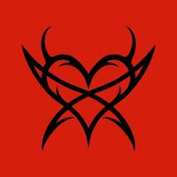Herz Pentagramm invertiert Herzdiagramm Zeichen, Symbol von Liebe und hassen, Pentagramm und Ritual Kreis. Embleme und Siegel Okkulte Symbole. vektor