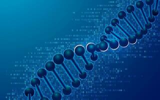 Konzept von DNA Daten Lager oder Synthetik Biologie, Grafik von genetisch Wendel kombiniert mit elektronisch Muster vektor