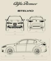 alfa Romeo stelvio bil plan vektor