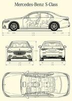 2017 Mercedes Benz s Klasse amg Auto Entwurf vektor