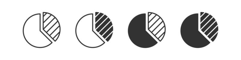 Diagram paj ikon. cirkel Graf tecken. företag diagram symbol. grafisk Rapportera symboler. infographic i presentation ikoner. vektor isolerat tecken.