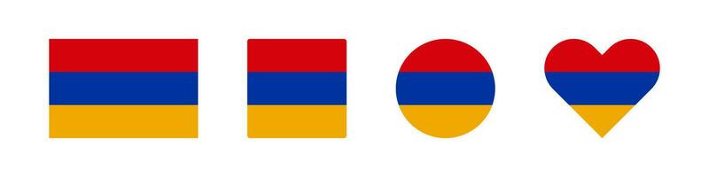 Armenien Symbol. Armenisch Flagge Zeichen. National Abzeichen Symbol. Europa Land Symbole. Kultur Aufkleber Symbole. Vektor isoliert unterzeichnen.