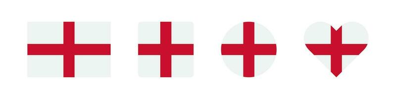 England ikon. engelsk flagga tecken. nationell bricka symbol. Europa Land symboler. kultur klistermärke ikoner. vektor isolerat tecken.