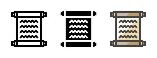 Mehrzweck Papier Vektor Symbol im Umriss, Glyphe, gefüllt Gliederung Stil