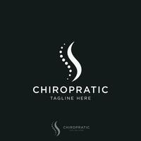 kiropraktik ryggrad logotyp mall design.logotyp för amning, massage, företag och medicin. vektor