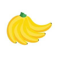 Banane isoliert auf weißem Hintergrund, Vektordesign vektor