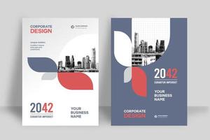 Stadt Hintergrund Business Book Cover Design-Vorlage vektor