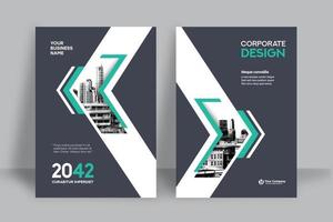 Stadt Hintergrund Business Book Cover Design-Vorlage vektor